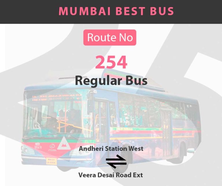 Route 254 Timings from Intermediate Bus Stops towards Veera Desai Road ...